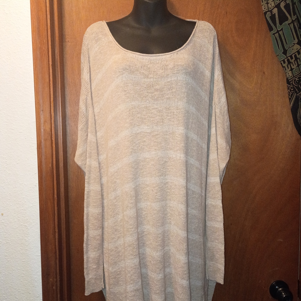 FREE PEOPLE Beige Oversized Fit Sweater Medium